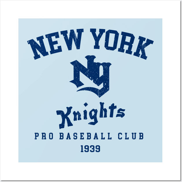 New York Knights Batting Practice workout Wall Art by Alema Art